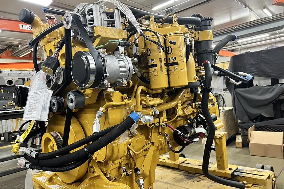 Caterpillar engine being rebuilt at Wheeler Machinery Co.