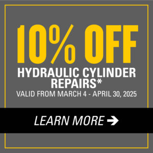 Get 10% off your hydraulic cylinder repairs at Wheeler Machinery locations from March 4 to April 30, 2025. 